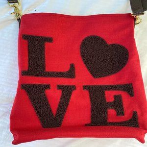 Love Moschino Red Canvas Crossbody Bag